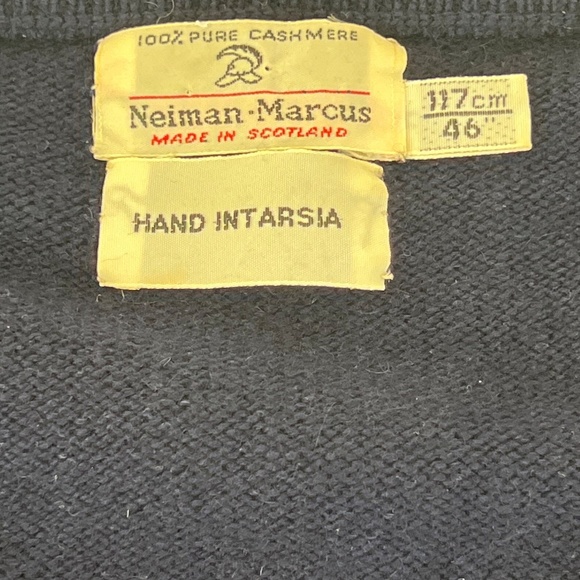 Vintage Neiman Marcus hand Intarsia Cashmere Sweater,,Made in Scotland,Cashmere - Picture 5 of 5